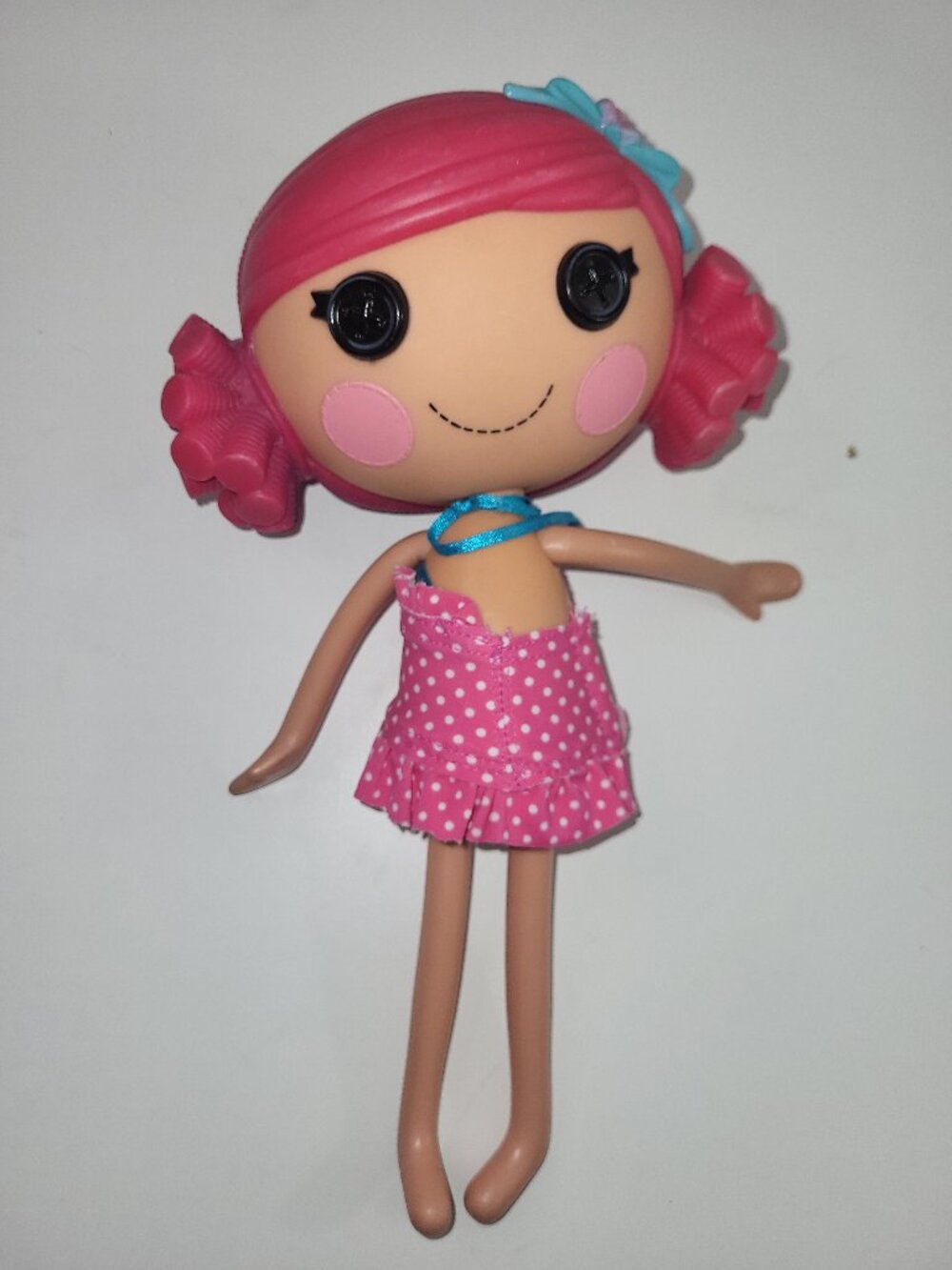 MGA Lalaloopsy Full-Size Doll Pink Hair Pigtails Red Dress Red Boots